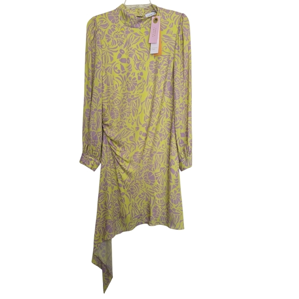 NWT Tanya Taylor Asymmetrical Dress in Yellow and Purple
